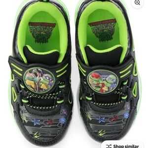 Kids Black and Green Ninja Turtles Shoes